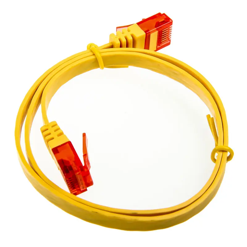 InLine Cavo Patch Piatto 50cm U/UTP, Cat.6 - Giallo - immagine 2