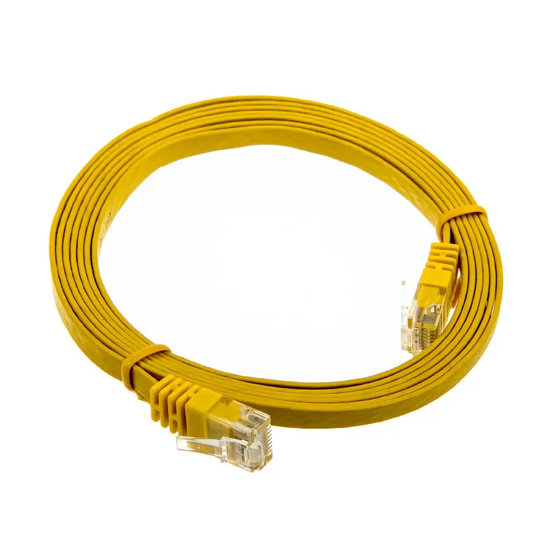 InLine Cavo Patch Piatto 2m U/UTP, Cat.6 - Giallo - immagine 2