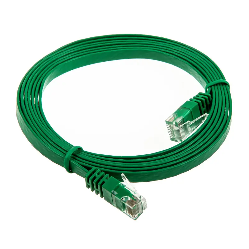 InLine Cavo Patch Piatto 2m U/UTP, Cat.6 - Verde - immagine 2