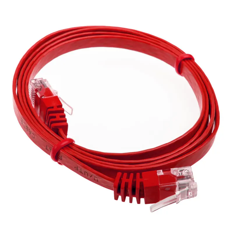 InLine Cavo Patch Piatto 1m U/UTP, Cat.6 - Rosso - immagine 2