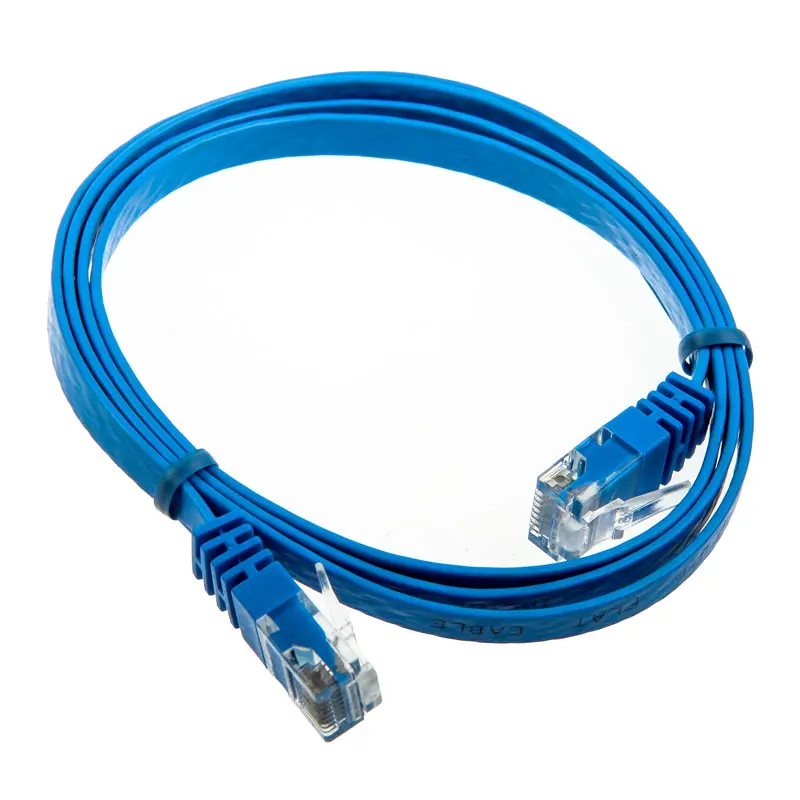 InLine Cavo Patch Piatto 1m U/UTP, Cat.6 - Blu - immagine 2