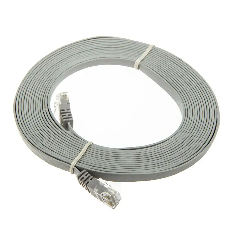 InLine Cavo Patch Piatto 10m U/UTP, Cat.6 - Grigio - immagine 2