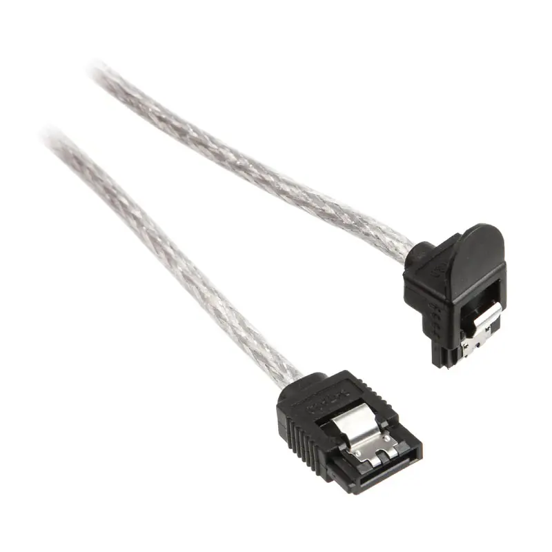 InLine Cavo SATA III (6Gb/s) Trasparente, 1x 90° - 0,3m