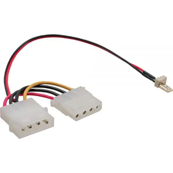InLine 33344 - Cavo adattatore alimentazione ventola da Molex 4-pin a 2-pin fan, 0,15 m