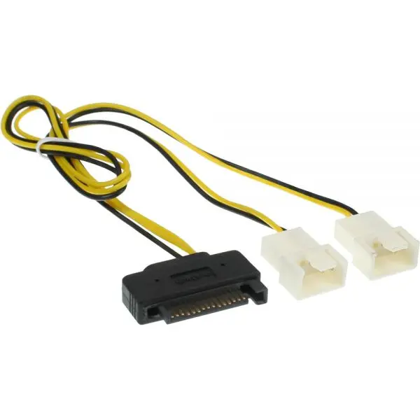 InLine Adattatore da 1x 15 Pin SATA ad 2x 3 Pin - 12V