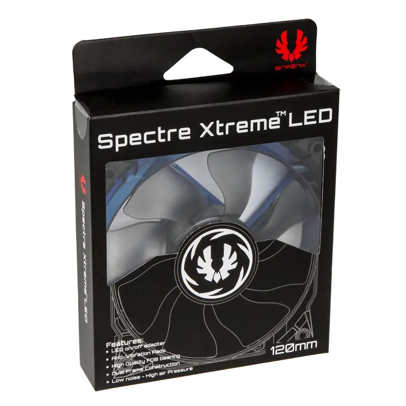 BitFenix Spectre Xtreme 120mm Fan, Frame Nero - LED Blu - immagine 7