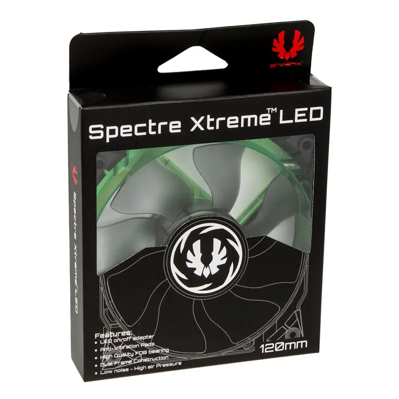 BitFenix Spectre Xtreme 120mm Fan, Frame Nero - LED Verde - immagine 7