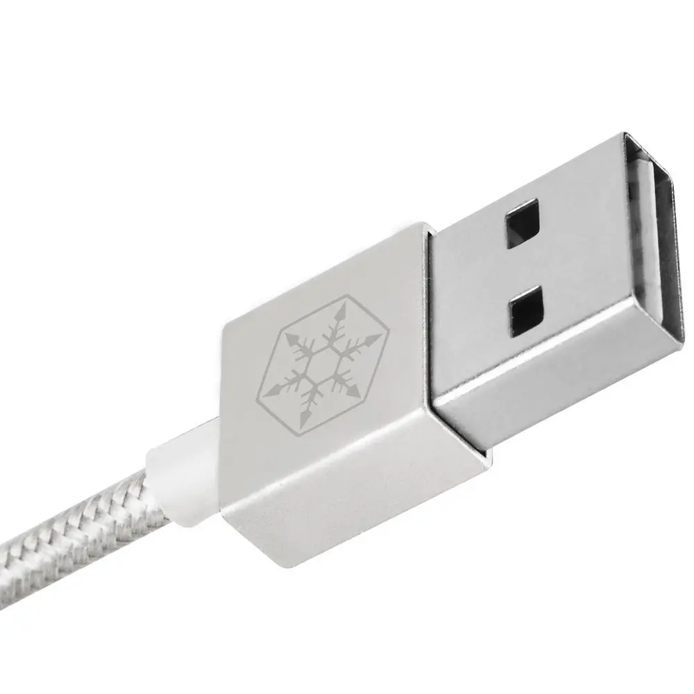 Silverstone SST-CPU01S Cavo USB-A / Micro-B, Argento - 1m