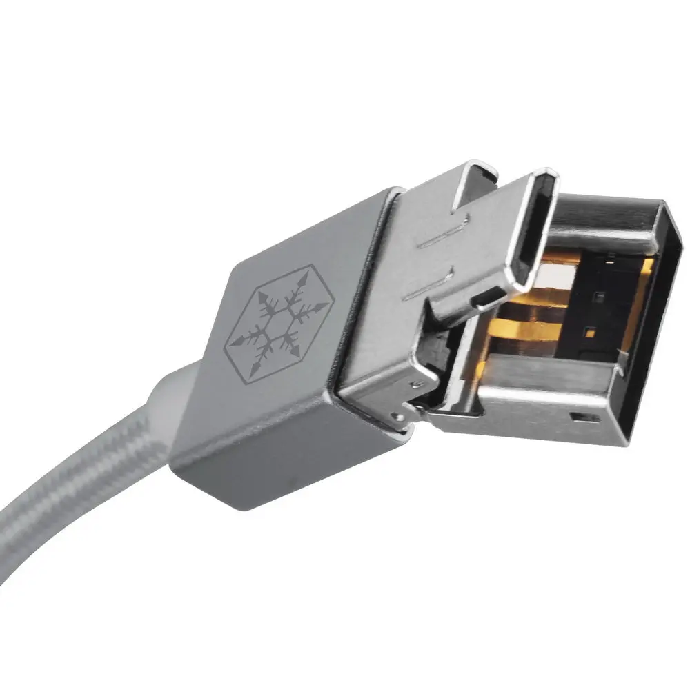 Silverstone SST-CPU02C Cavo 2in1 Micro USB / USB A, Micro-B, Antracite - 1m