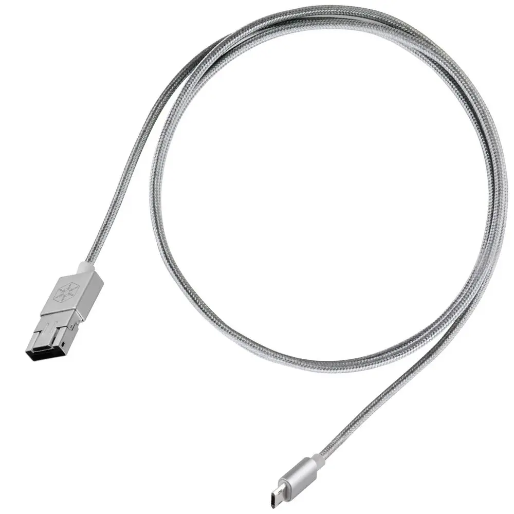 Silverstone SST-CPU02C Cavo 2in1 Micro USB / USB A, Micro-B, Antracite - 1m - immagine 5