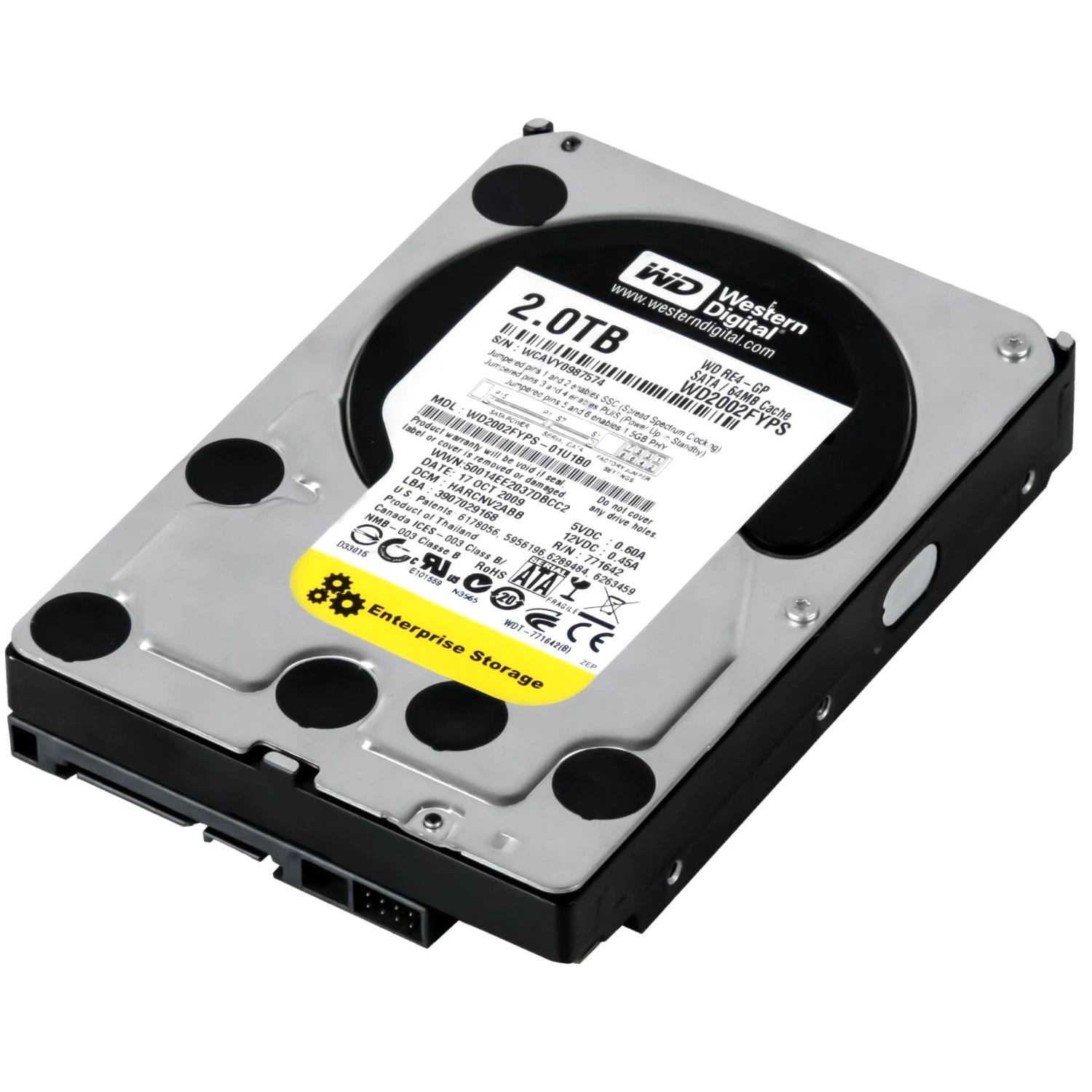 Western Digital RE4-GP WD2002FYPS, SATA 3 Gb/s, IntelliPower, 3,5 pollici - 2 TB *Ricondizionato*