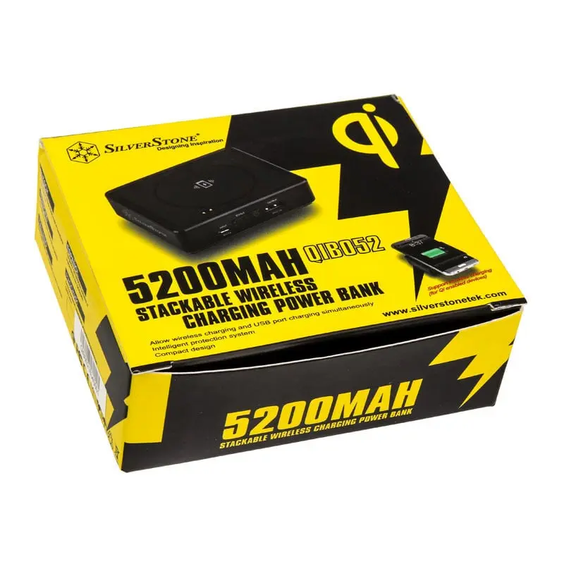 Silverstone SST-QIB052 5.200mAh Power Bank con ricarica Wireless Qi - immagine 6