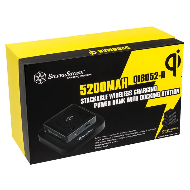 Silverstone SST-QIB052-D 5.200mAh Power Bank con ricarica Wireless Qi - immagine 6