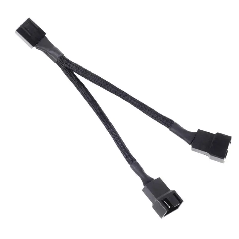 Silverstone SST-CPF01 Cavo Splitter 4-Pin PWM, sleeved Nero - 10cm