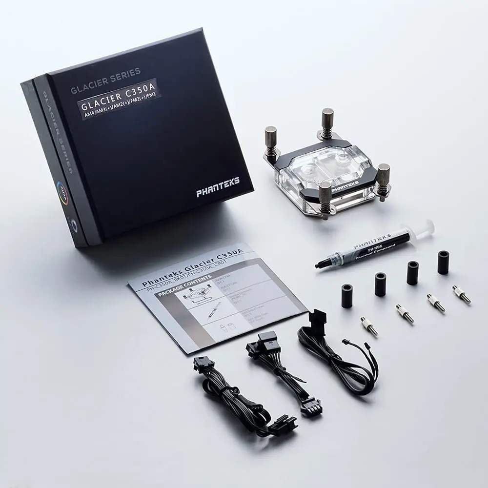 Phanteks C350a CPU Cooler, RGB, Acryl - Cromato - immagine 4