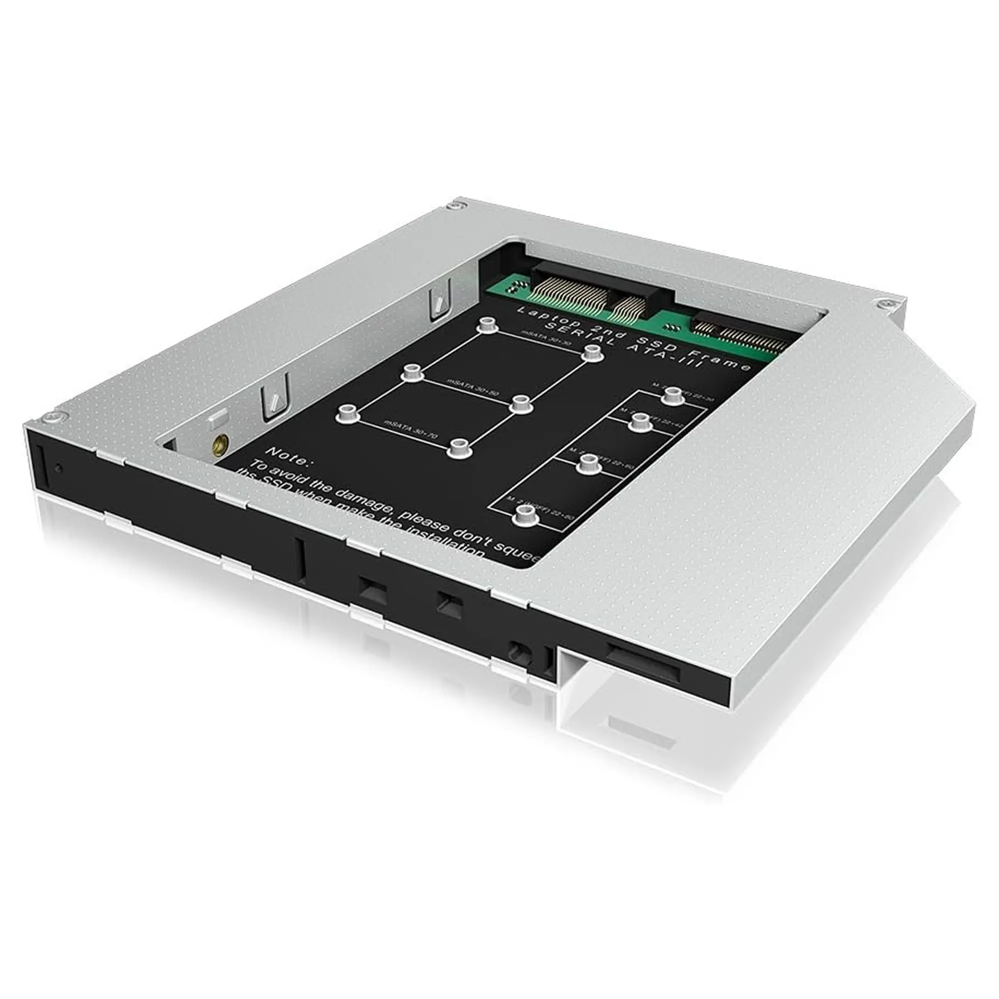 Icy Box IB-AC650 adattatore da SATA ODD (12,5mm) a mSATA / M.2