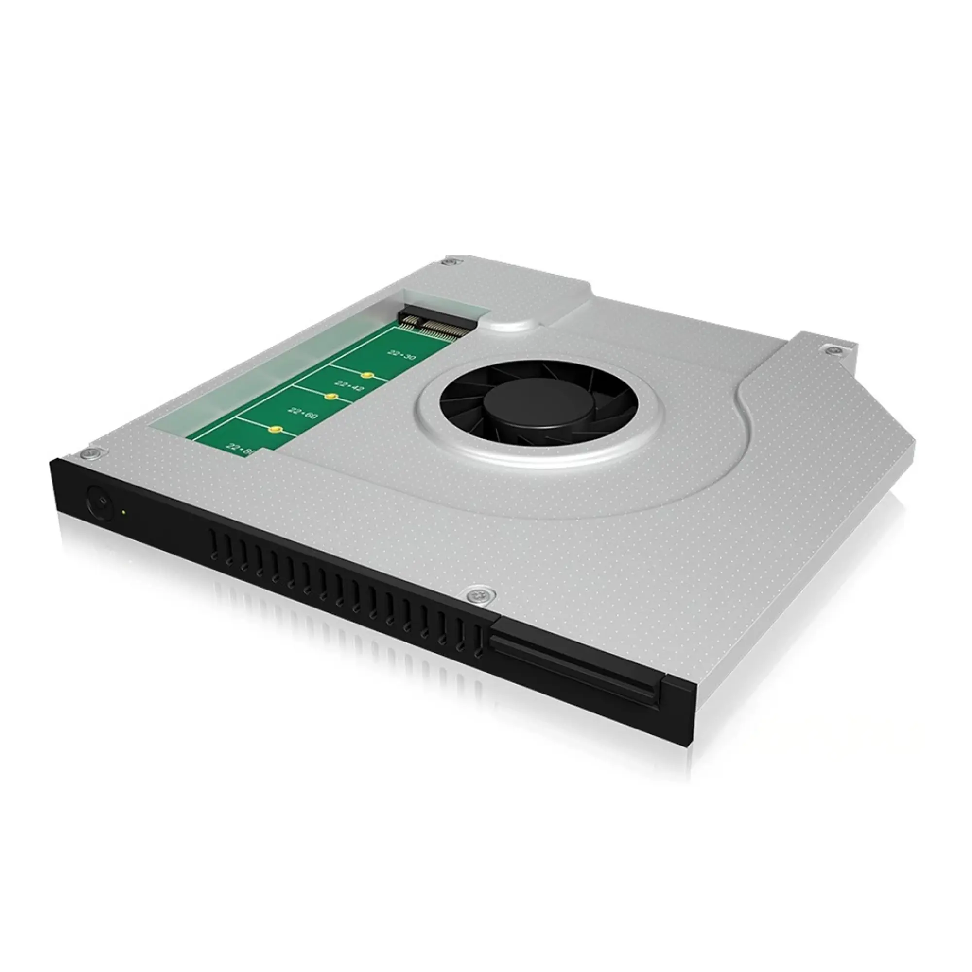 Icy Box IB-AC647 adattatore da SATA ODD (9,5mm) a M.2 con Ventola