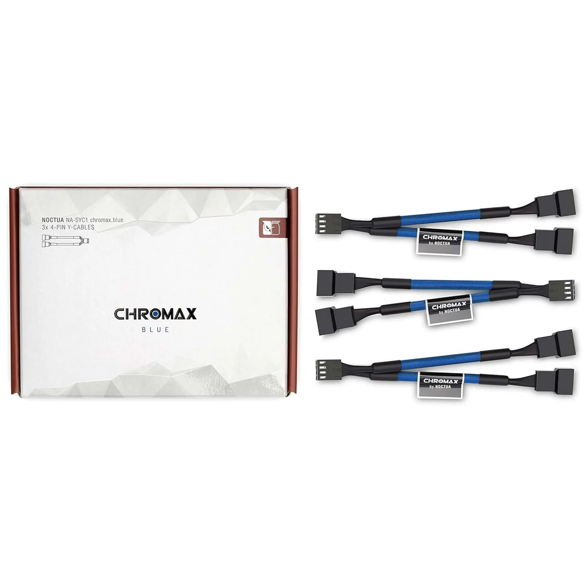 Noctua NA-SYC1 chromax.blue Cavo Splitter Y 4-Pin PWM - Blu