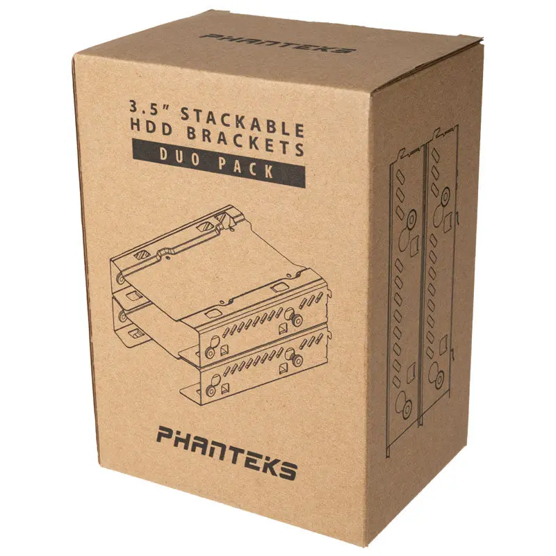 Phanteks Stackable HDD Bracket 2x 3,5 pollici, Impilabile - Nero - immagine 4