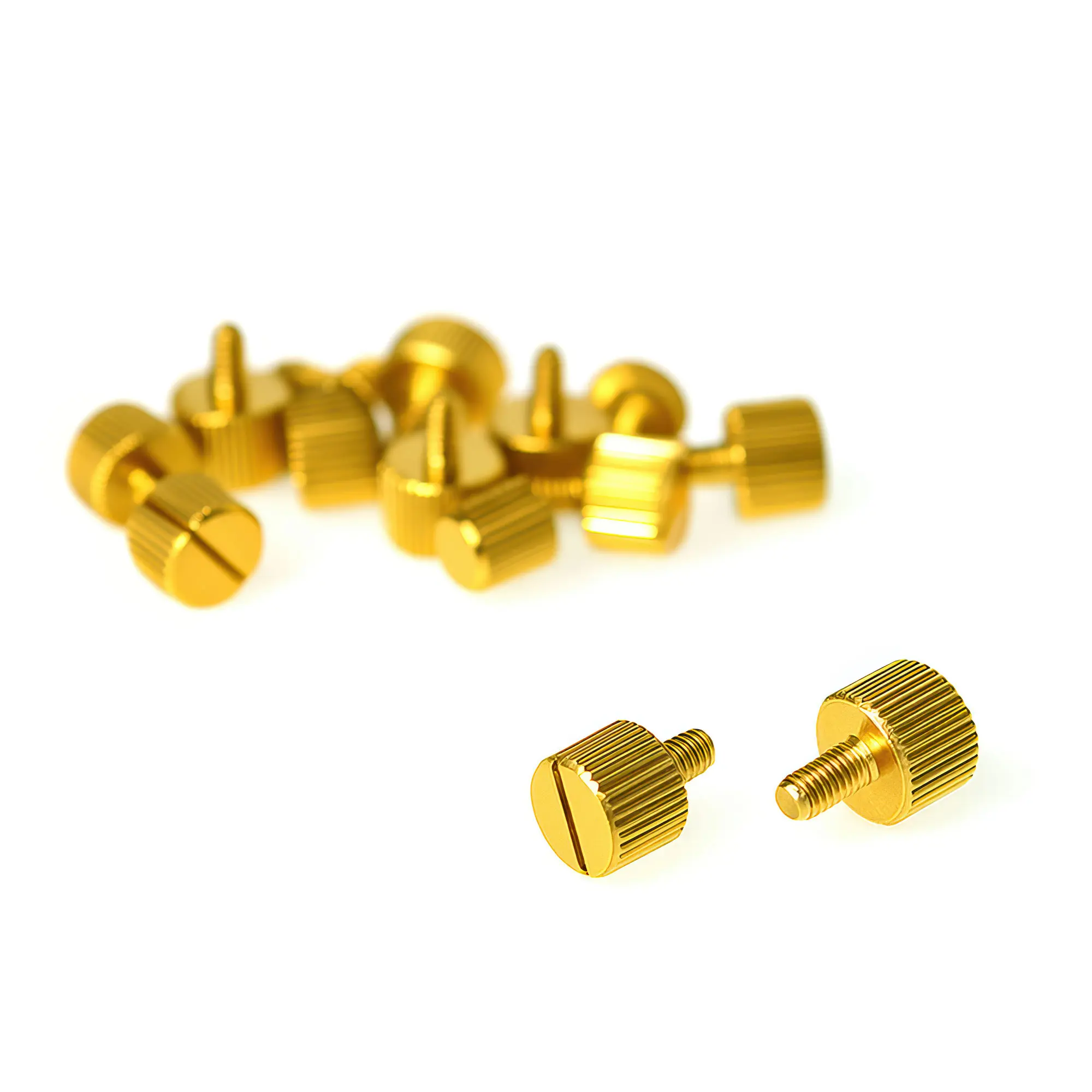 DimasTech Kit Viti Zigrinate 6-32, 10 Pezzi - Luxury Gold