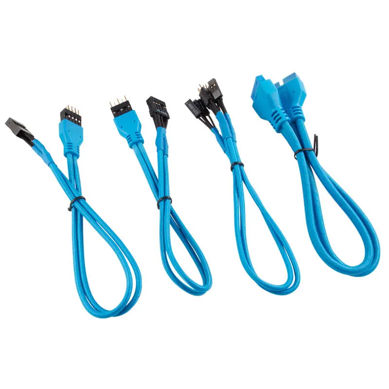 Corsair Premium Sleeved Front Panel Extension Kit, Blu - 30cm