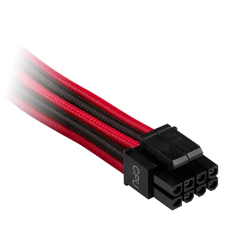 Corsair Premium Sleeved EPS12V CPU cable, Type 4 (Generation 4) - Rosso/Nero - immagine 2