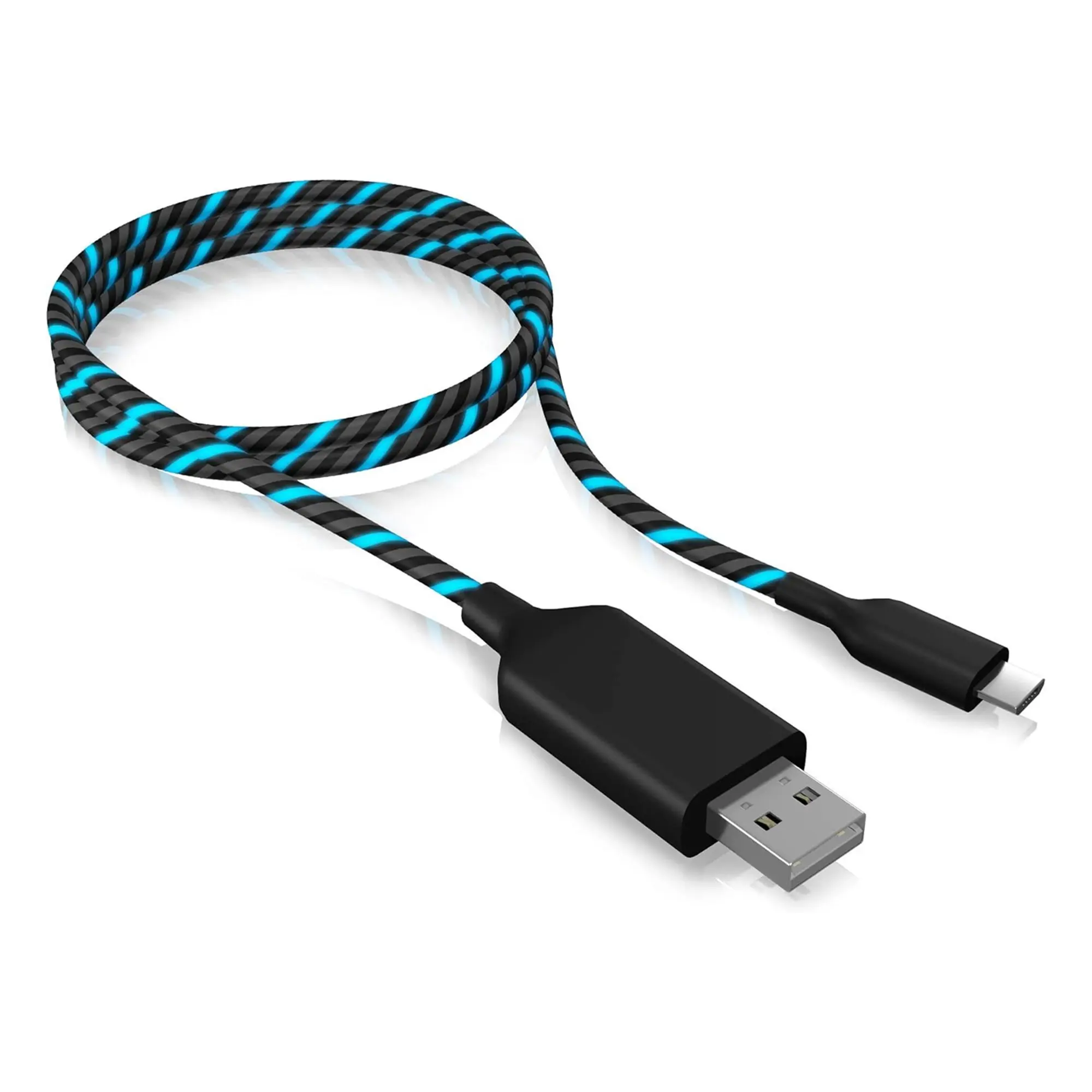 Icy Box Cavo USB 2.0 Type A/Maschio a Micro USB 2.0 Maschio Luminescente - 1m