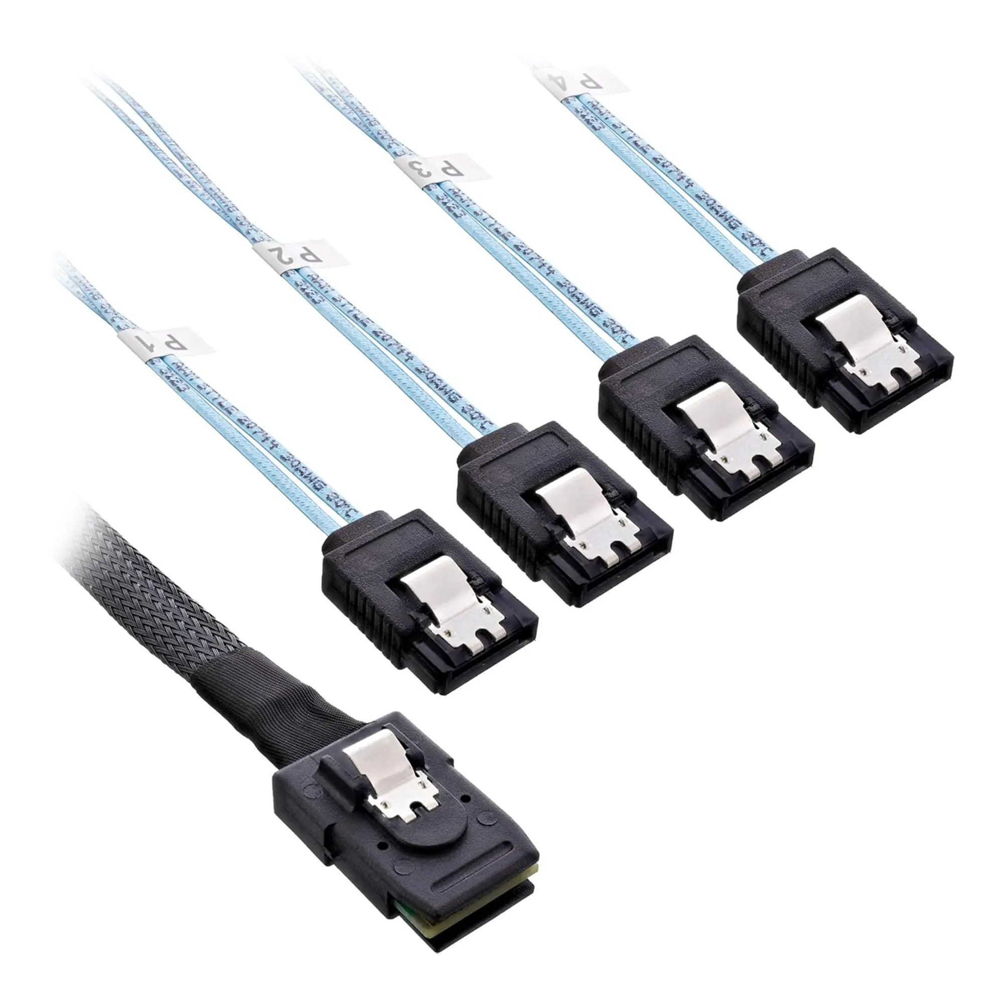 InLine Cavo Mini SAS, SFF-8087 a 4x SATA - 75 cm