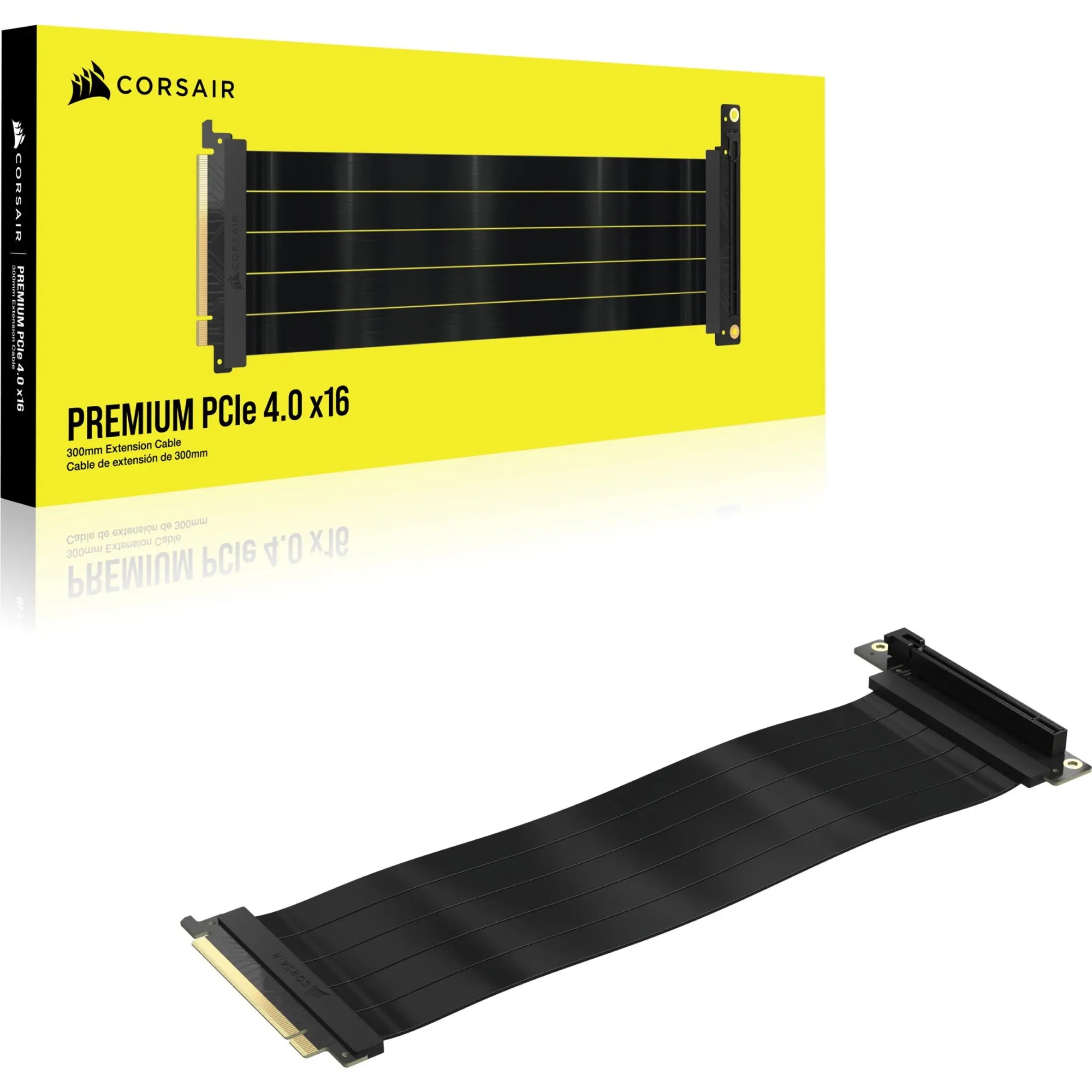 Corsair Premium PCIe 4.0 x16 Extension Cable - 30 cm - immagine 2