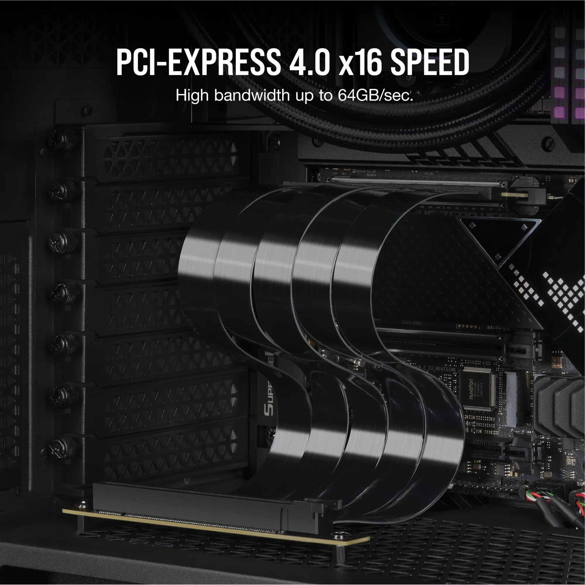 Corsair Premium PCIe 4.0 x16 Extension Cable - 30 cm - immagine 3