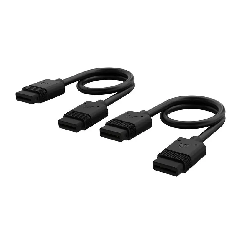 Corsair iCUE LINK Cable, 2x 200mm con Connettori Dritti - Nero