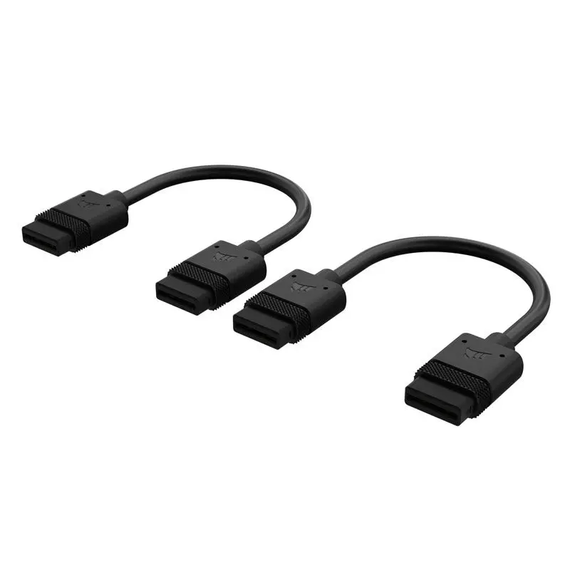 Corsair iCUE LINK Cable, 2x 100mm con Connettori Dritti - Nero