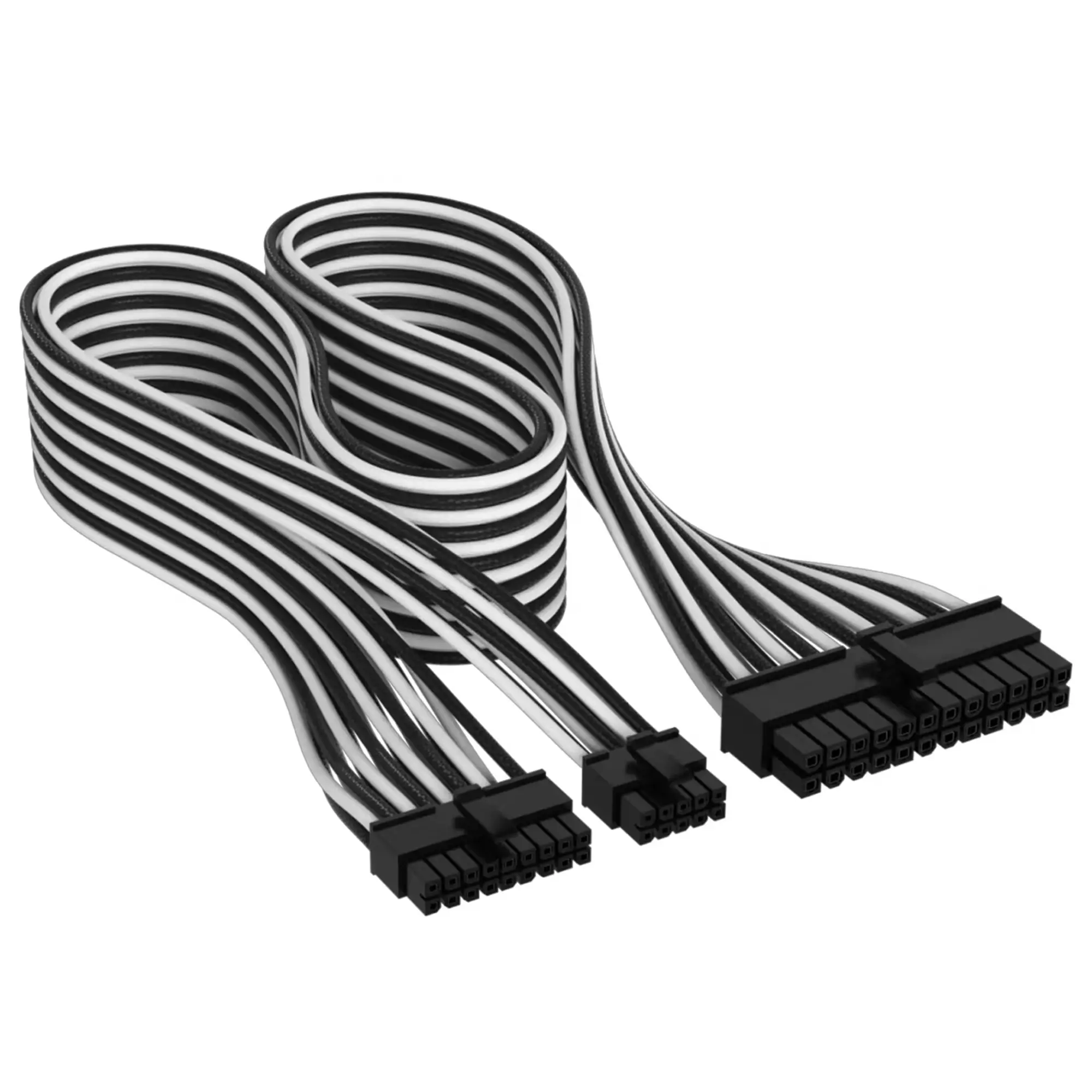 Corsair Premium Sleeved ATX 24-pin, Type 5 (Generation 5) - Bianco/Nero