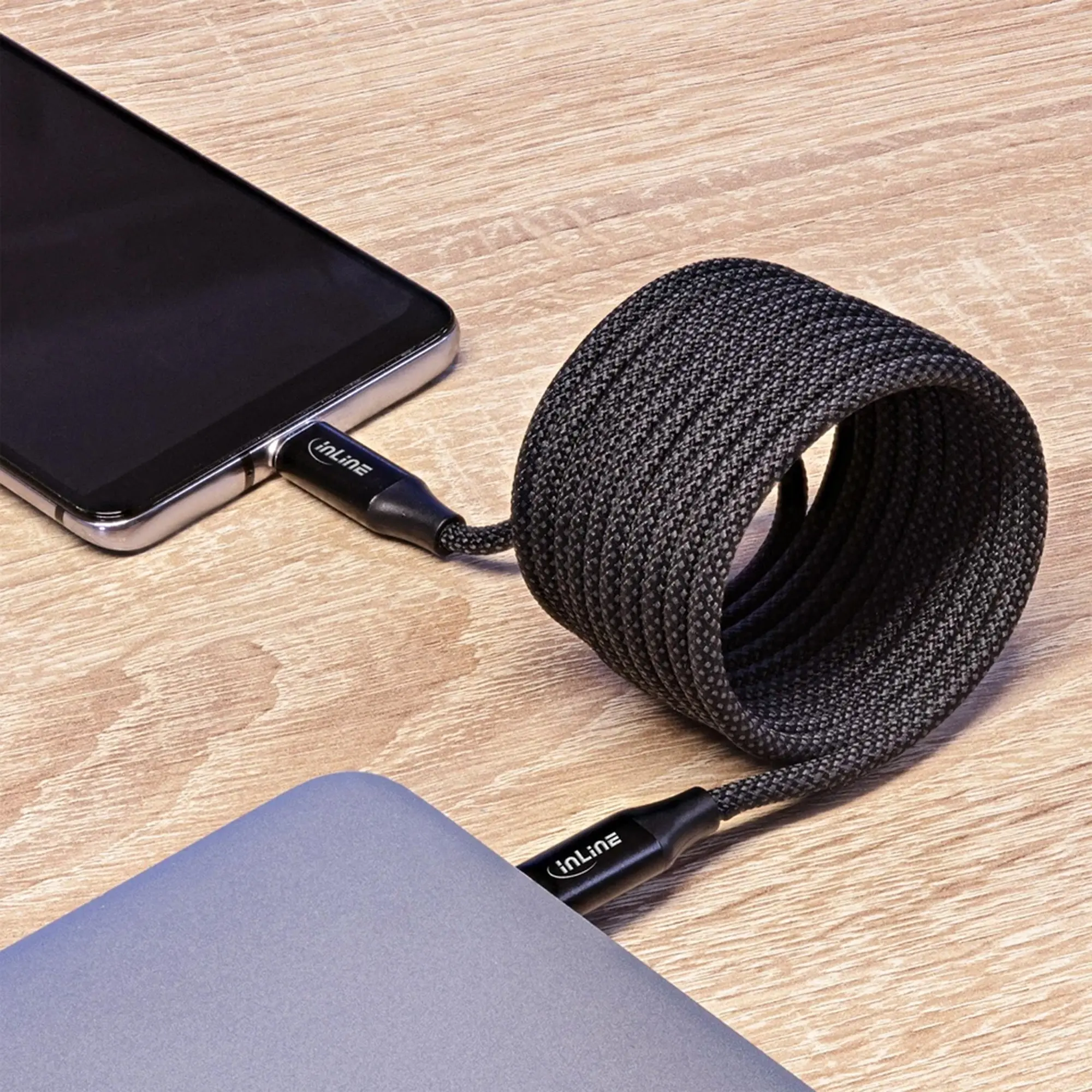 InLine Cavo magnetico USB-C, maschio/maschio USB-C, 100W, nero - 2 m - immagine 3