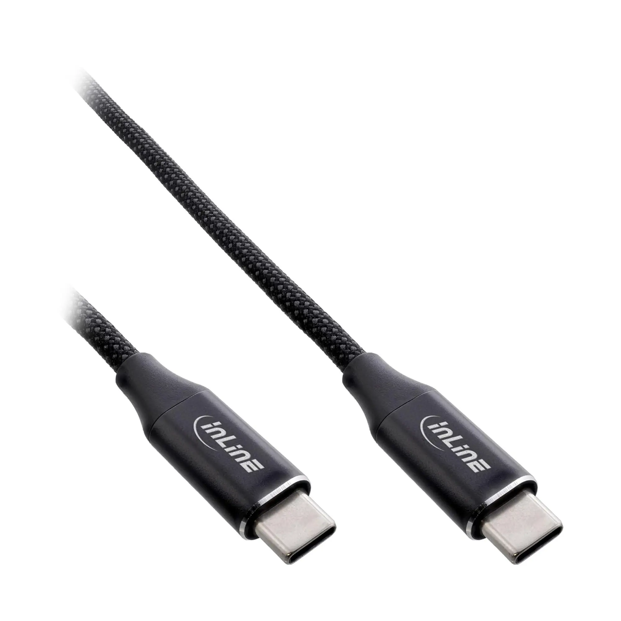 InLine Cavo magnetico USB-C, maschio/maschio USB-C, 100W, nero - 1,5 m