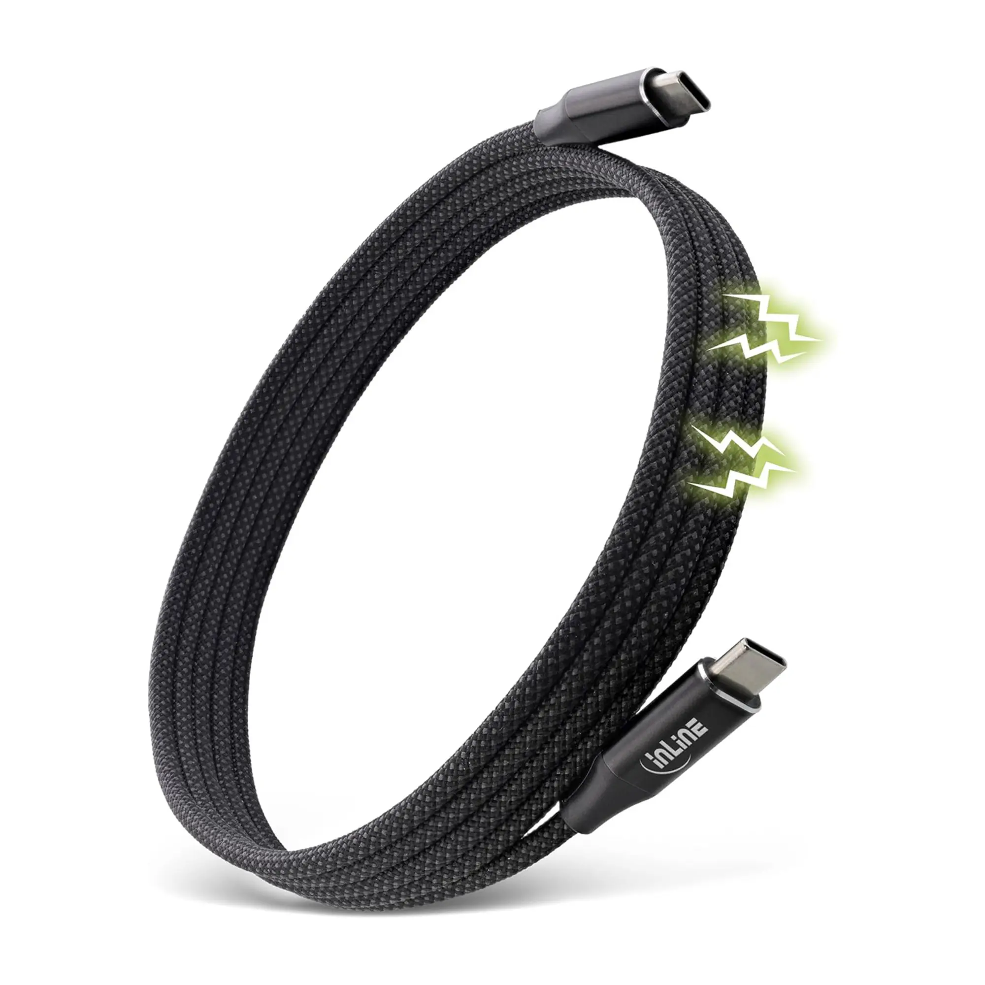 InLine Cavo magnetico USB-C, maschio/maschio USB-C, 100W, nero - 1,5 m - immagine 2