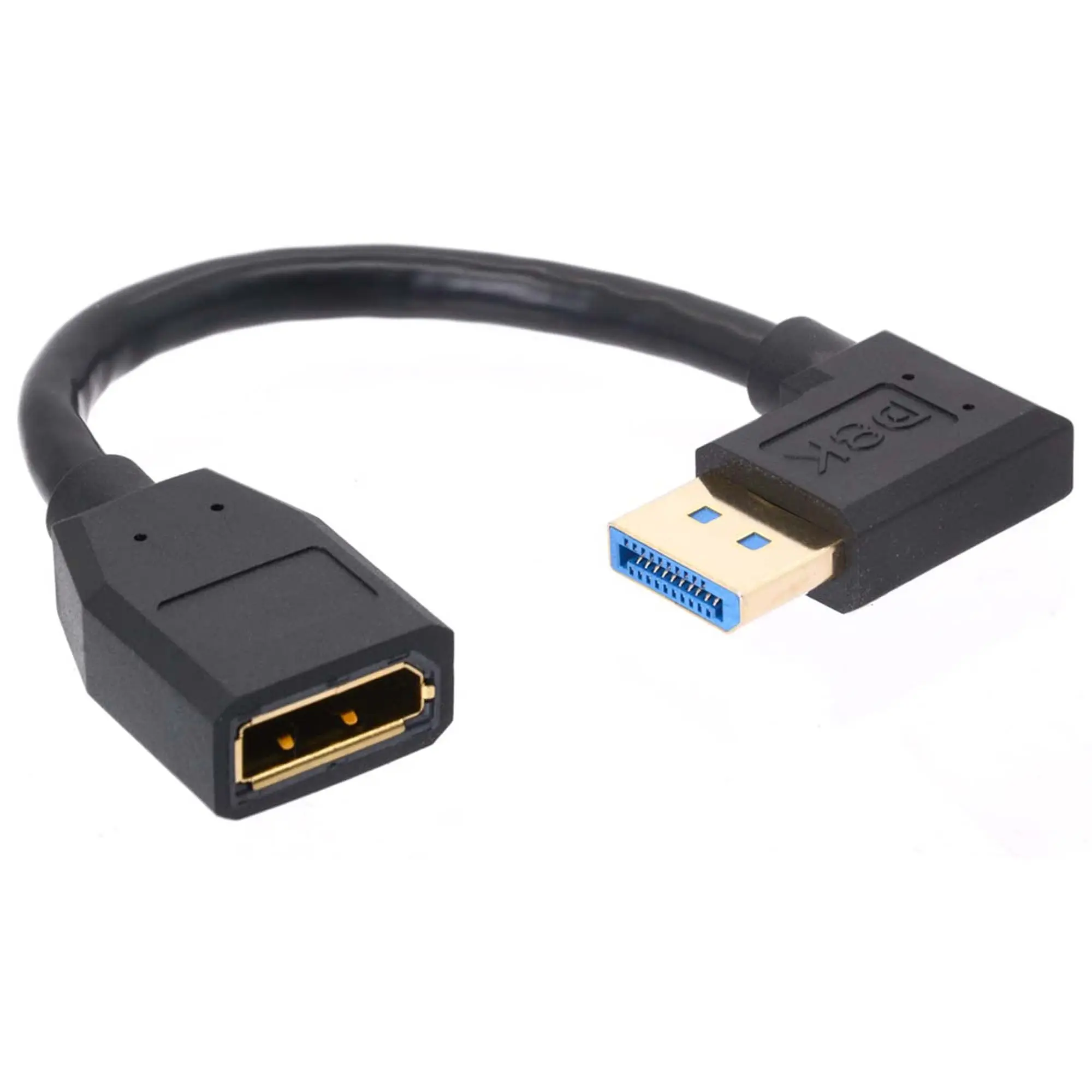 Cavo Prolunga DisplayPort a 90 gradi 1.4 DP Maschio/Femmina - 0,5m
