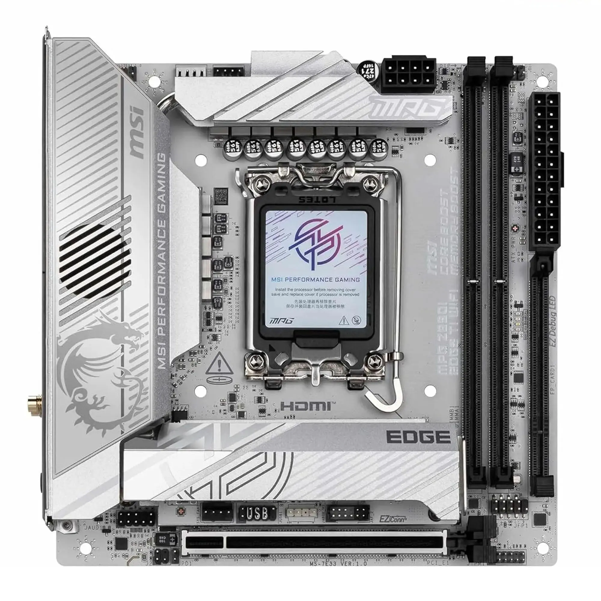 MSI MPG Z890I EDGE TI WIFI, Intel Z890 Motherboard, DDR5 - Socket 1851 - immagine 2