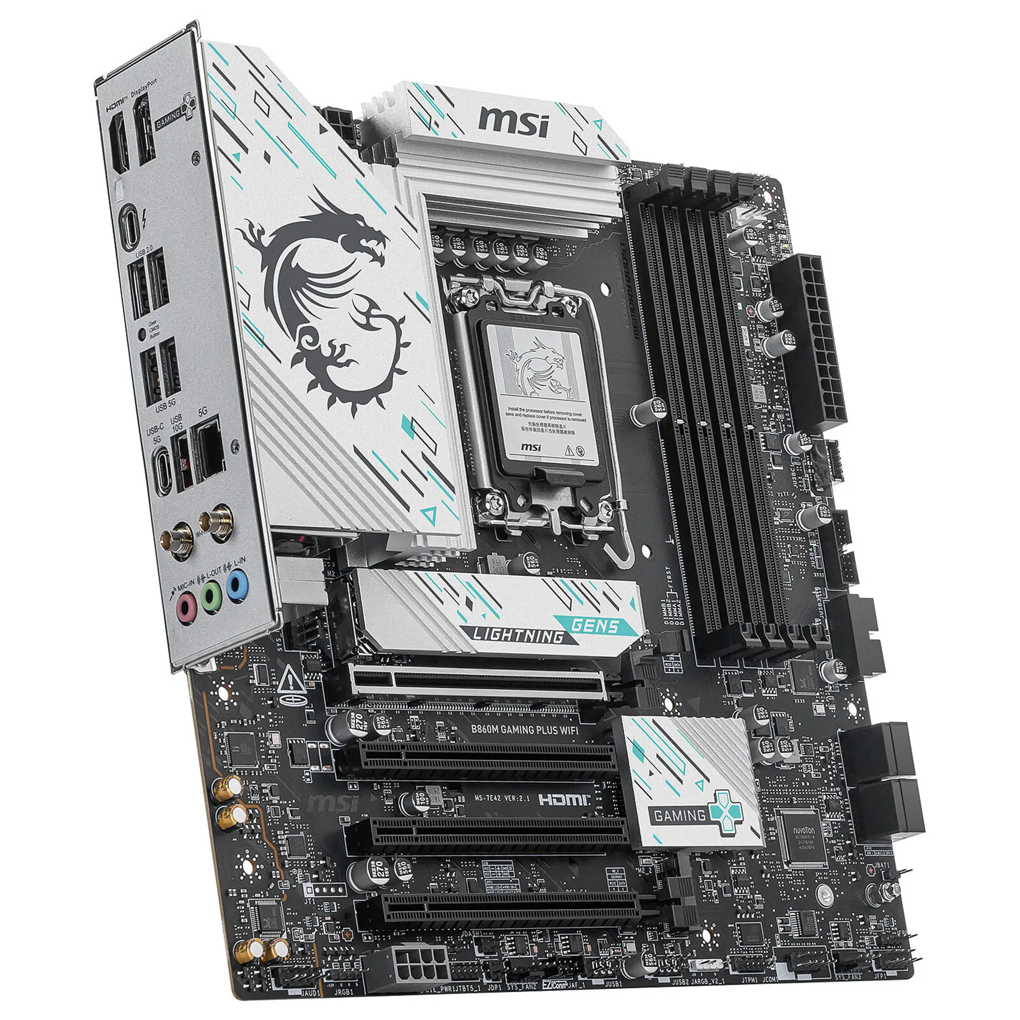 MSI B860M GAMING PLUS Wi-Fi, Intel B860 Motherboard, DDR5 - Socket 1851 - immagine 2