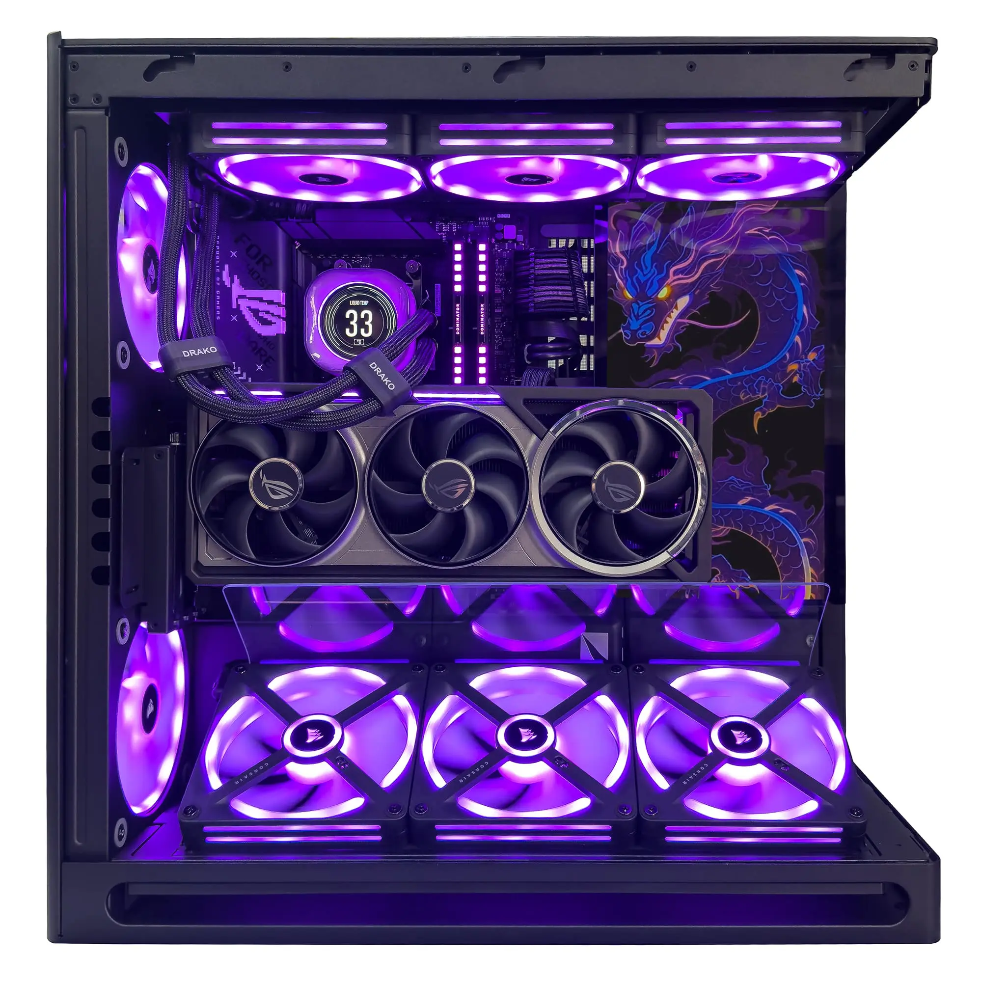 Drako Gaming Rig DRAGON - AMD Ryzen 7 9800X3D, RTX 5080, 32 GB Ram, LCD Screen - immagine 2