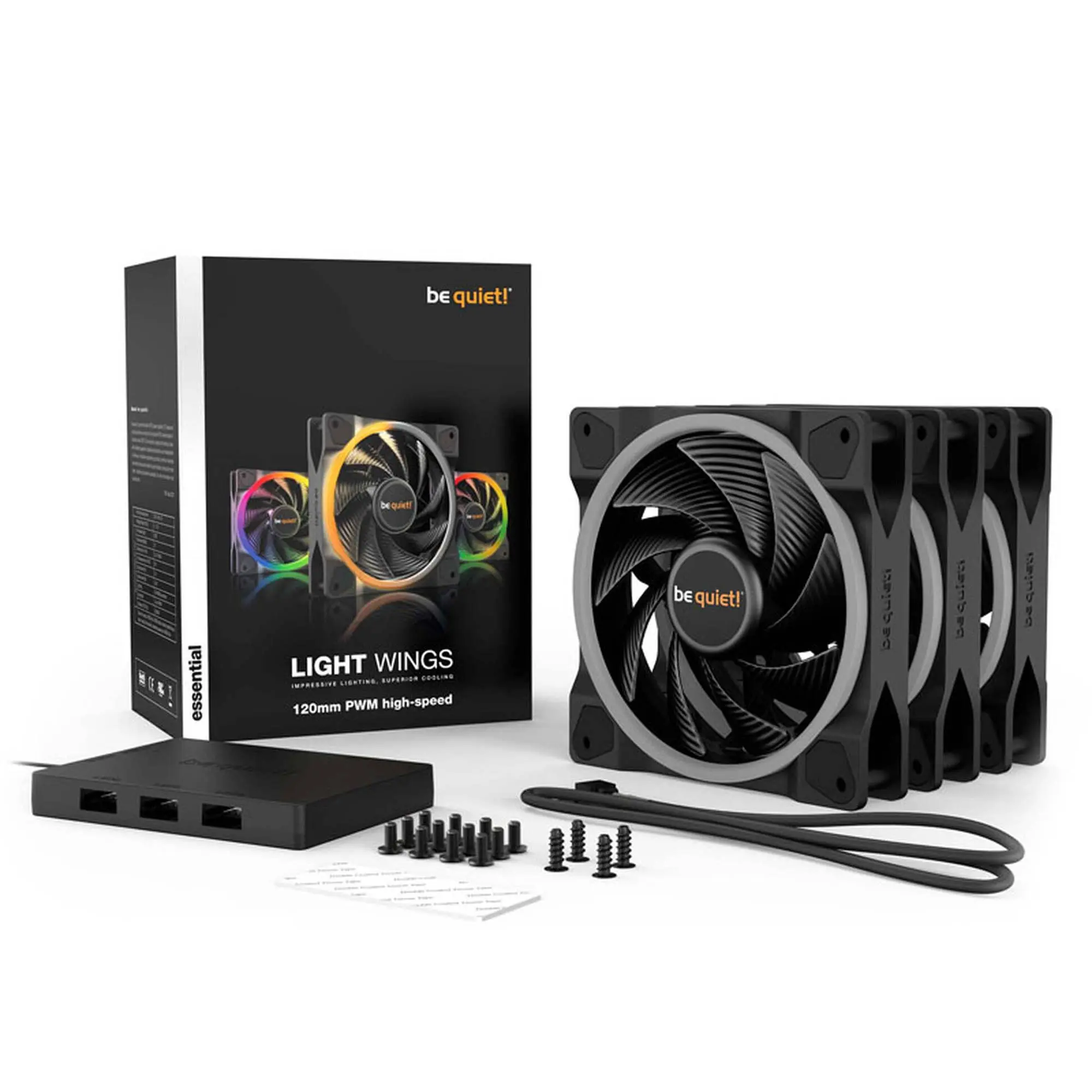 be quiet! Light Wings High-Speed ARGB Fan - 120mm - Nero (3pz) - immagine 4