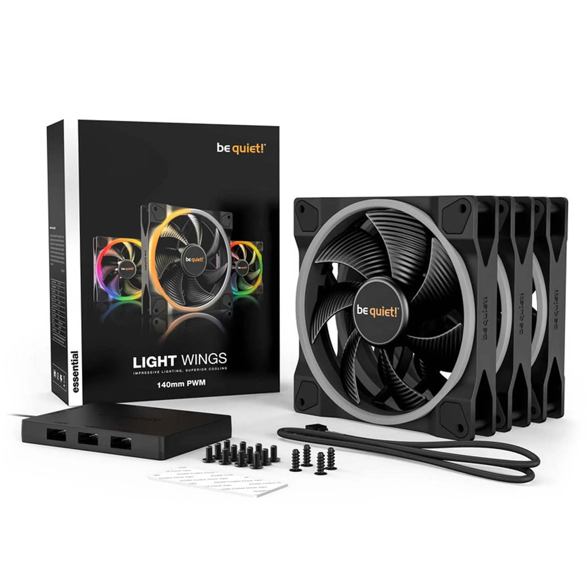 be quiet! Light Wings ARGB Fan - 140mm - Nero (3pz) - immagine 4