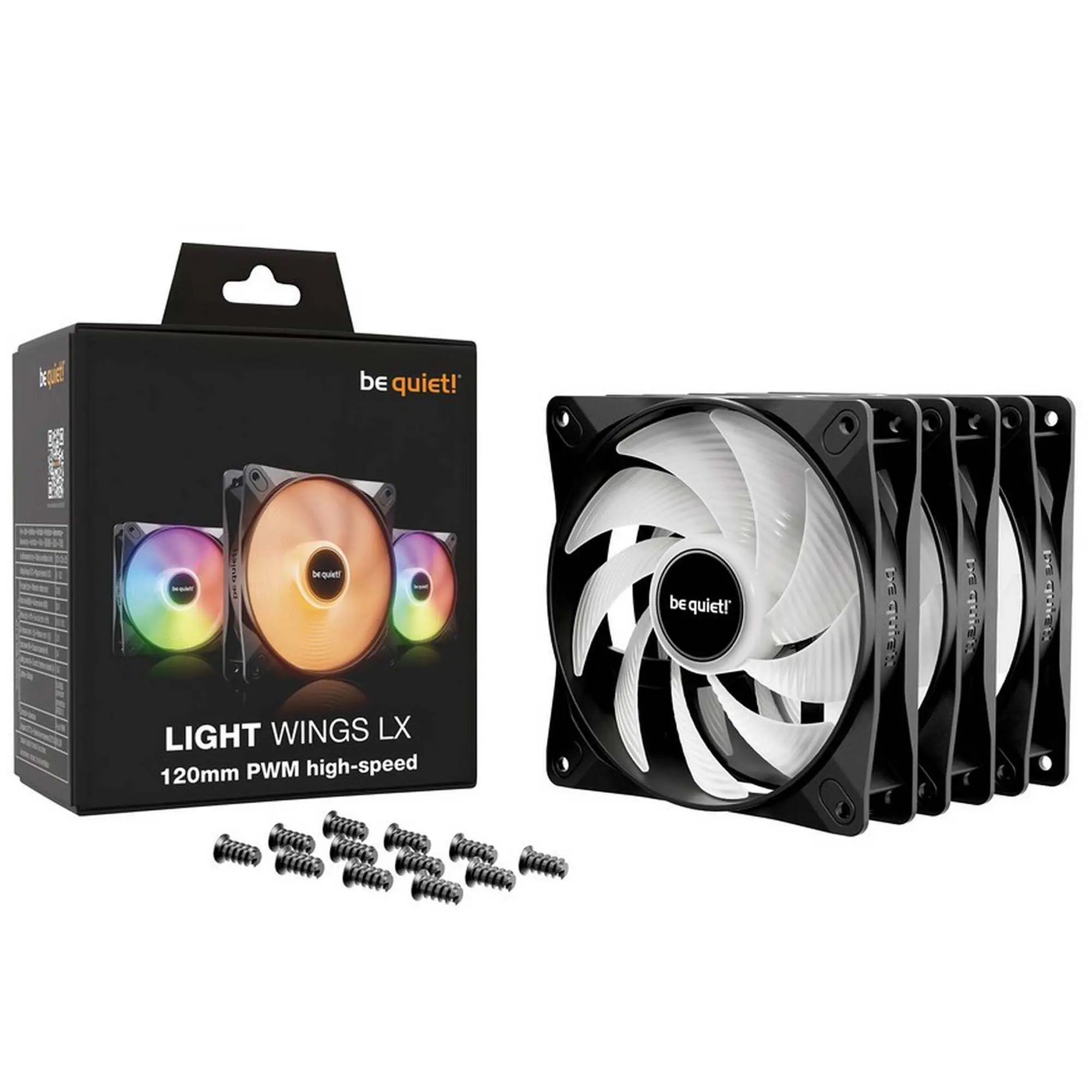 be quiet! Light Wings LX High-Speed ARGB Fan - 120mm - Nero (3pz) - immagine 4