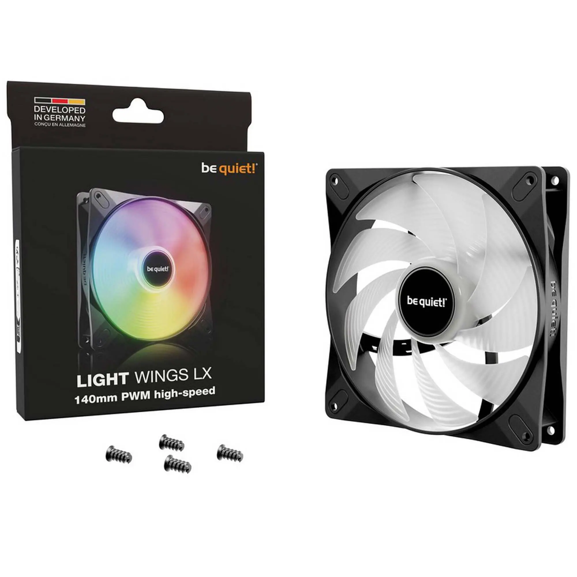 be quiet! Light Wings LX High-Speed ARGB Fan - 140mm - Nero - immagine 4