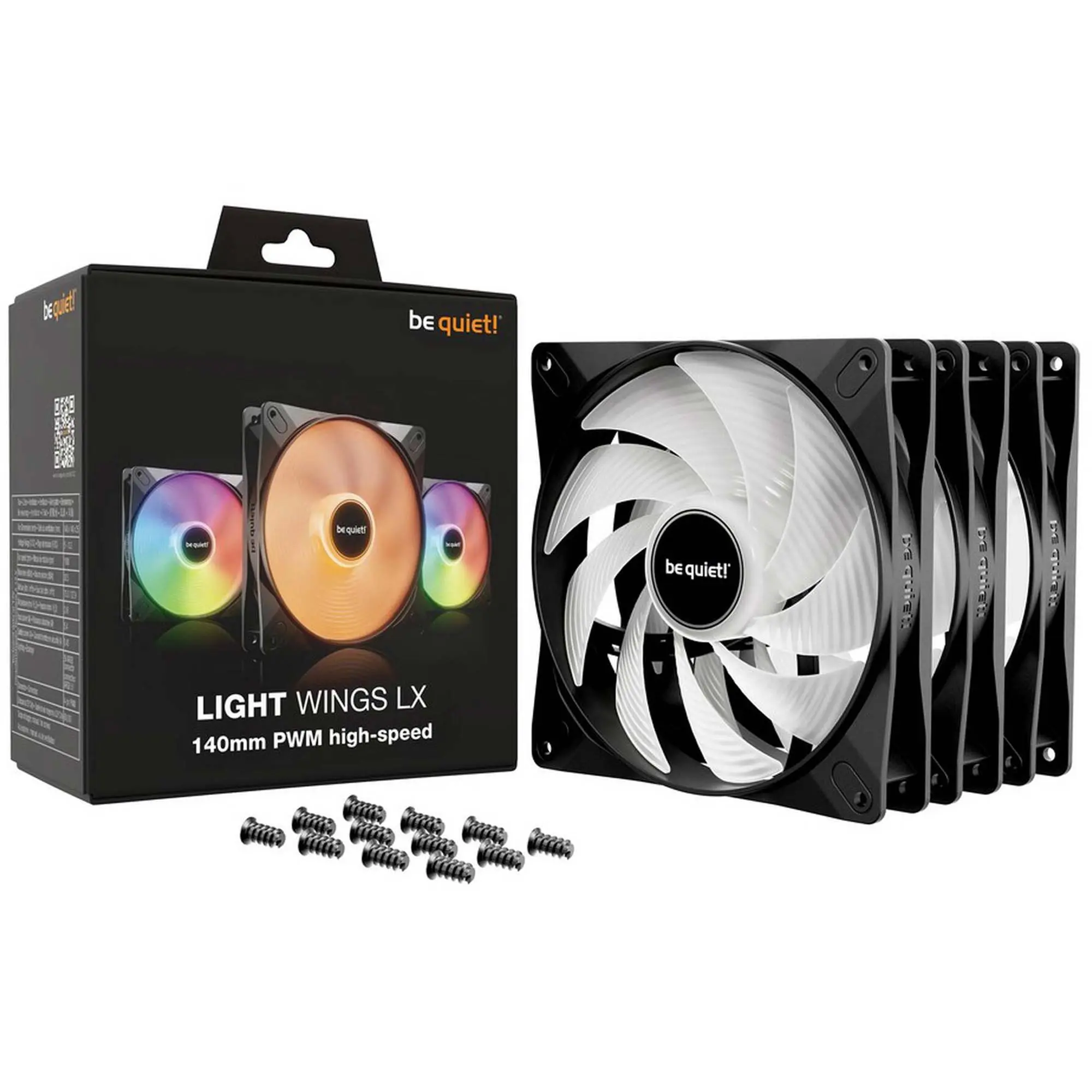 be quiet! Light Wings LX High-Speed ARGB Fan - 140mm - Nero (3pz) - immagine 4