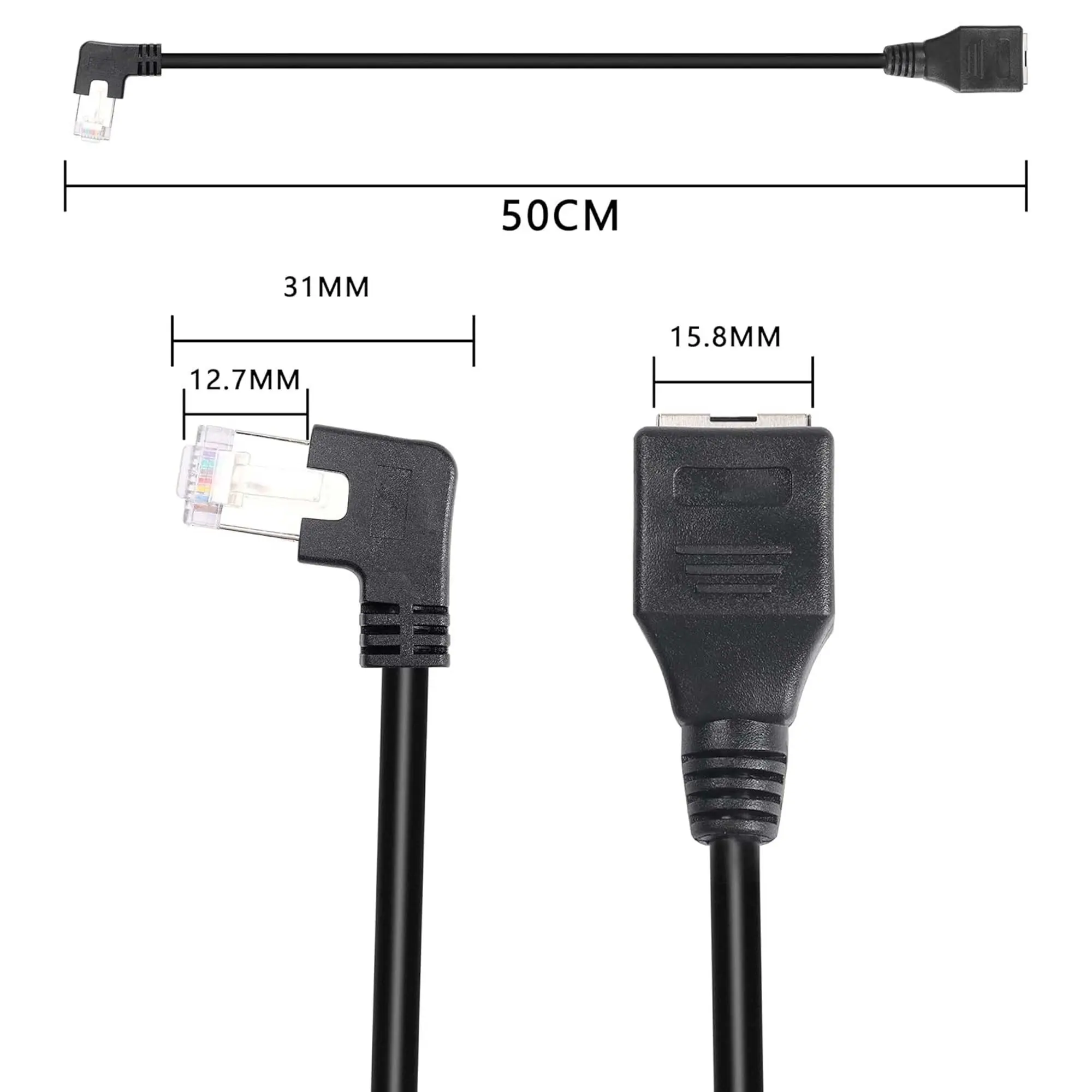 Drako Prolunga Gigabit Ethernet 90° - Nero 50cm - immagine 2