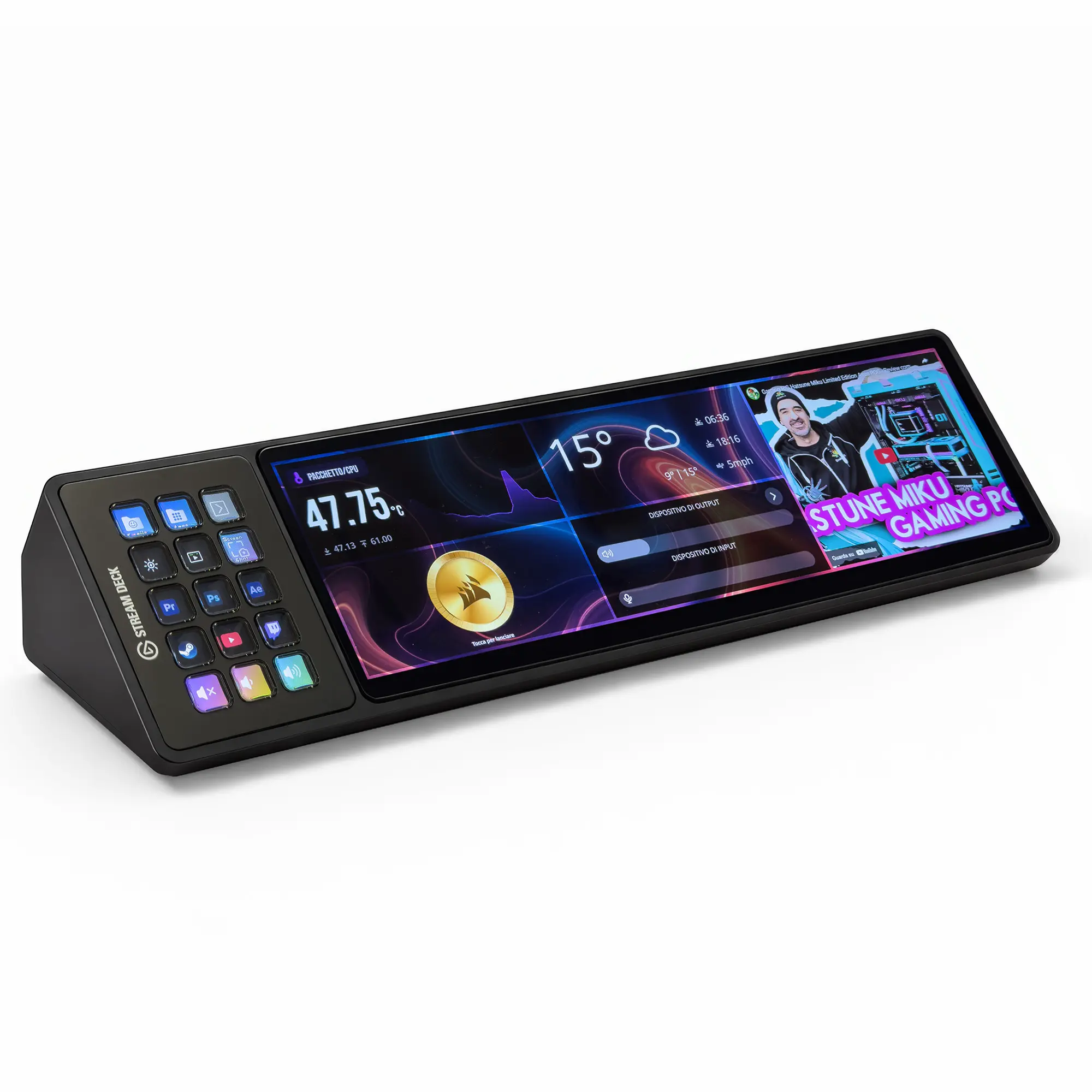 Xeneon Edge & Stream Deck Holder 3D Print - Nero - immagine 4