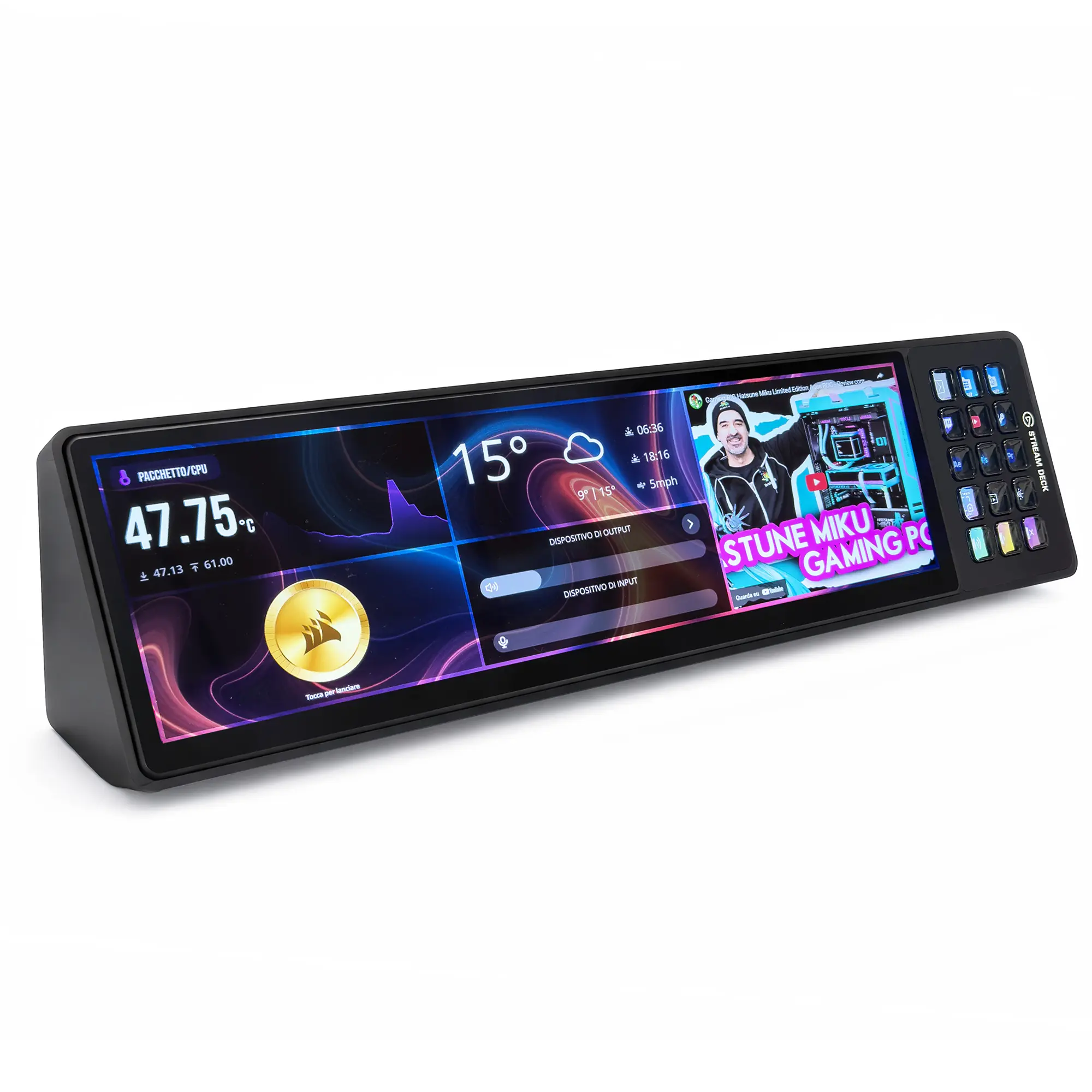 Xeneon Edge & Stream Deck Holder 3D Print - Nero - immagine 5