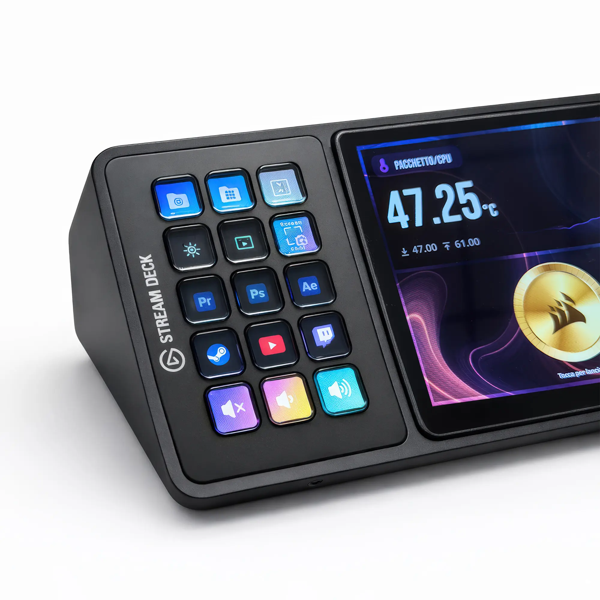 Xeneon Edge & Stream Deck Holder 3D Print - Nero - immagine 6
