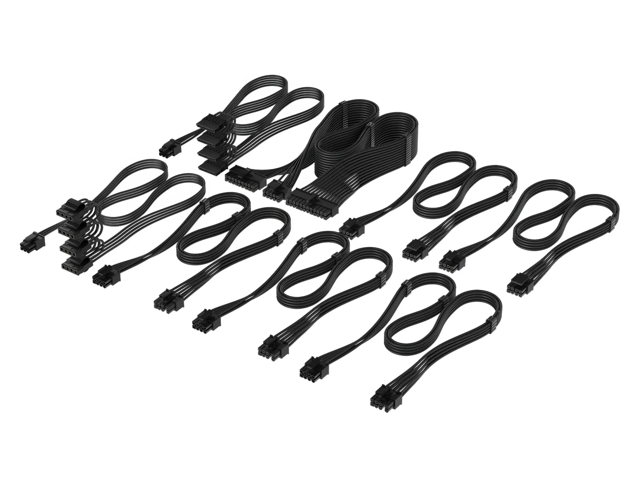 Premium Individually Sleeved DC Cable Pro Kit, Type 4, - Nero